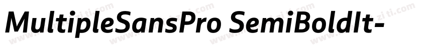 MultipleSansPro SemiBoldIt字体转换